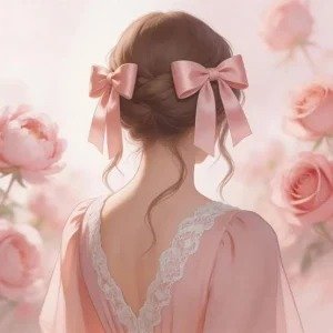 Soft Pink Coquette Bows Ribbons