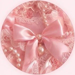 Soft Pink Coquette PFP With Bows Ribbons